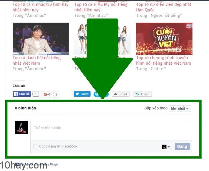 Tích hợp chức năng comment vào Landing tab