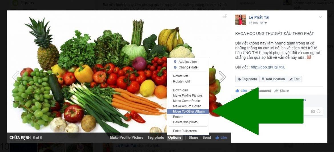 Chuyển ảnh vào album