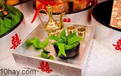Mâm quả trong lễ cưới truyền thống Việt nam