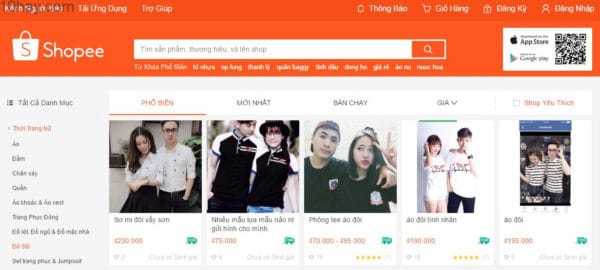 Shopee - website bán hàng uy tín