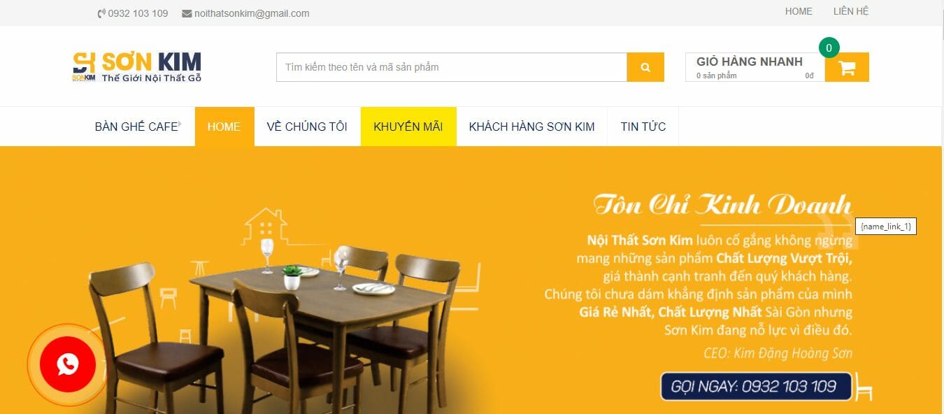 Địa chỉ mua bàn ghế nhà hàng, quán ăn Nội Thất Sơn Kim