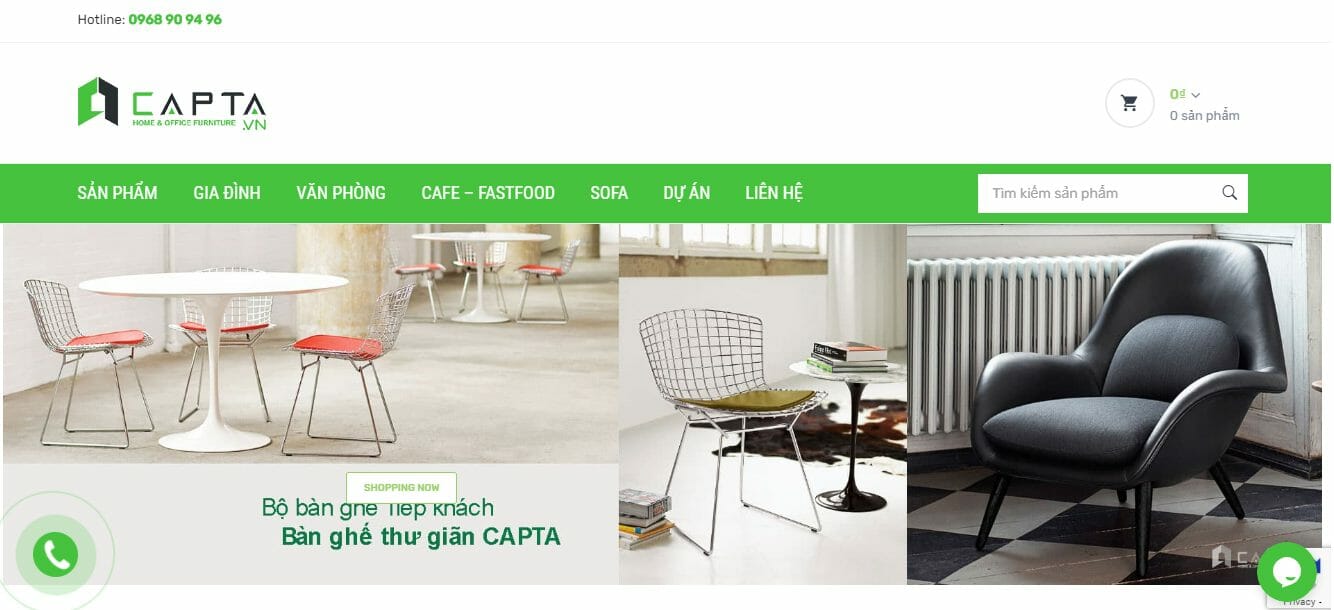 Địa chỉ mua bàn ghế nhà hàng, quán ăn Nội thất Capta