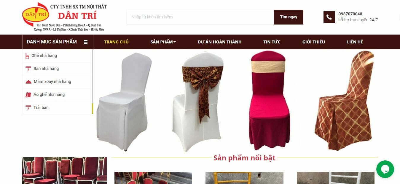 Địa chỉ mua bàn ghế nhà hàng, quán ăn nội thất Dân Trí